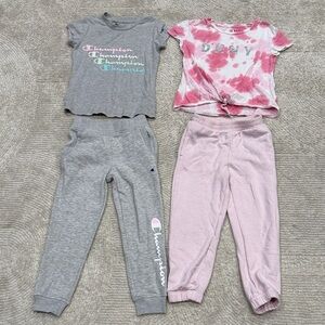 BUNDLE⭐️ girls grey set with a pink set